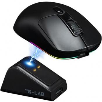 Ratón Gaming Inalámbrico G-Lab KULT Titanium Pro - 12000 DPI, Bluetooth/RF 2.4 GHz, RGB, 100h Autonomía, 100% Personalizable