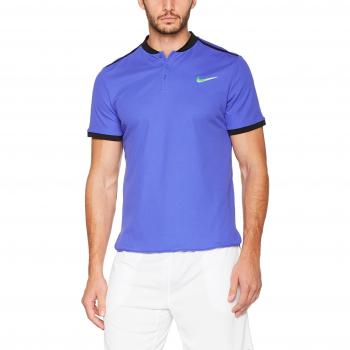 Nike Nkct Adv Solid Pq Polo de Tenis, Hombre, Azul