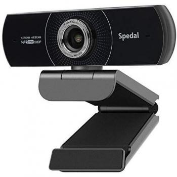 Spedal Webcam 1080p 60fps Full HD Cámara Web con Micrófono para Escritorio Webcam Portátil para PC Webcam USB para Video Chat y Grabación Compatible con Windows Mac Plug and Play