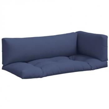 Cojines para muebles de palets 3 uds tela Oxford azul marino