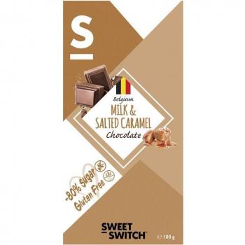Sweet Switch Chocolate con Leche Sabor Caramelo Salado Sin Gluten 100g