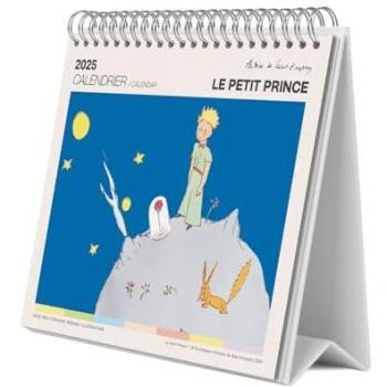 Calendario de escritorio 2025 El Principito Erik multicolor - base resistente, planificador mensual con espacio para anotar y vista mensual global