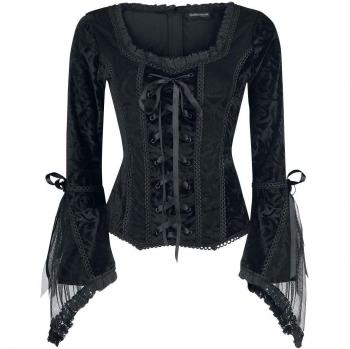 Gothicana by EMP Rosemary Manga Larga Mujer Negro XXL