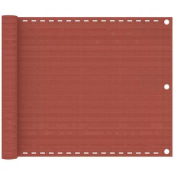 Toldo para balcón HDPE 75x600 cm en color terracota