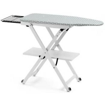 Tabla de Planchar Stirocomodo Regulable con Ruedas y Soporte Deslizante Color Blanco Lacado