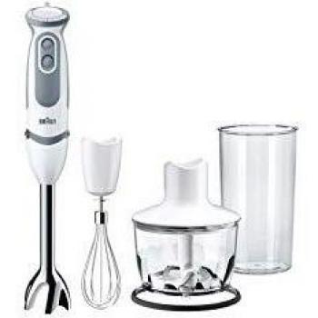 Braun Minipimer 5235 - Batidora de Mano, 1000 W, 21 Velocidades y Función Turbo, Campana Anti-salpicaduras, Powerbell Plus, Easy-Click, Incluye Varillas, Picadora 500 ml, Vaso de 600 ml, Color Blanco