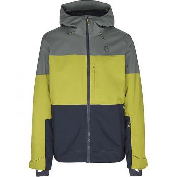 Chaqueta de Esquí Scott Ultimate Dryo 10 para Hombre, Color Gris Sombra / Verde Pradera, Talla XL, Fabricación Sostenible