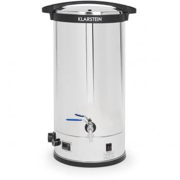 Klarstein Füllhorn • Caldera de maceración • Olla de cocción de mosto • Planta cervecera • 30 litros • Calor a 3 niveles: 900, 1600 y 2500 W de potencia • Temporizador a 120 minutos con pantalla LED • Colador de acero • Plateado