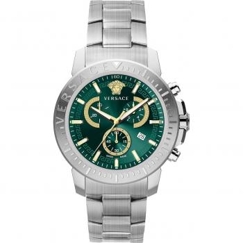 Versace NEW Chrono Chronograph Watch Gray male ONE SIZE