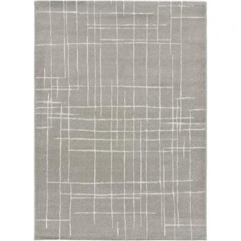 Alfombra de Interior Estilo Geométrico Sensation 12380 - Plata, disponible en tamaños 60x120 cm, 80x150 cm, 140x200 cm y 160x230 cm