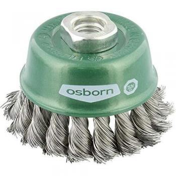 Osborn 0002608331 Cepillo taza inox de alambre trenzado con tuerca M14 y filamento Ø 0.35 mm 65x20