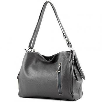 ModaModa de - Italiana. Mujer Piel Bolso de hombro Messenger piel T119, color, talla siehe Beschreibung