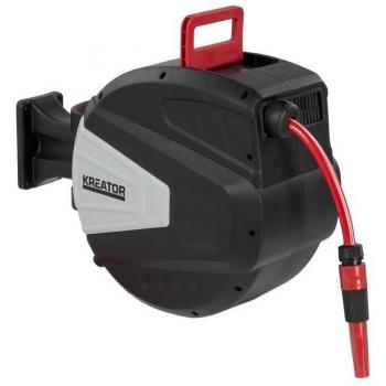 Enrollador de manguera de pared 20 m con auto-rebobinado KREATOR