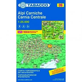 Mapa excursionista Alpi Carniche - Carnia Centrale 1:25.000