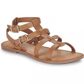 Kickers Women's Kick Dazed Flat Sandal in Camel