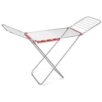 Tatay Tendedero de Ropa Cotton, 20 Metros, Aluminio, Libre de BPA, Plegable, Color Rojo y Plata, Medidas 185x55x115 cm