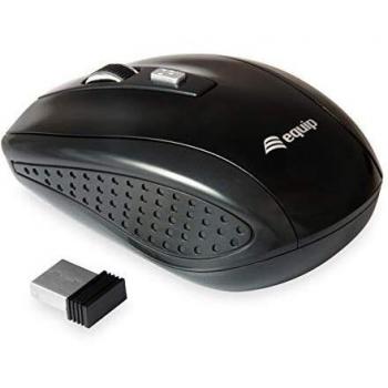 Equip - Ratón óptico inalámbrico de Viaje, Color Negro