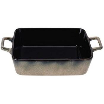Plato de cerámica de 18 x 15 cm para servir tapas de horno a mesa con asa Moss Green