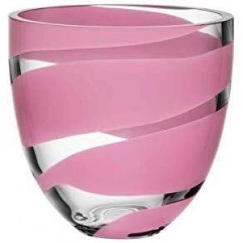 Kosta Boda - Cuenco de Cristal, 23 cm, Color Rosa