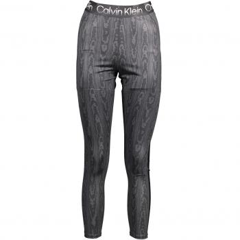 Calvin Klein Women's 7/8 Black Leggings with Logo Detail - Size XL