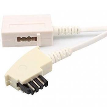 Extensión Telefónica TAE-F 6m Blanca 4-adrig