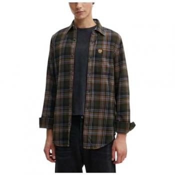 Superdry Lumberjack Long Sleeve Slim Fit Shirt in Olive Green