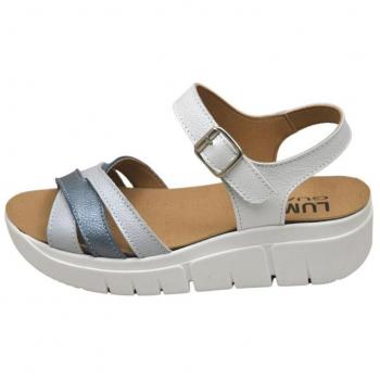 Zapatos para Plantillas Lumel modelo 1286-11003, color azul, sandalias podológicas para mujer