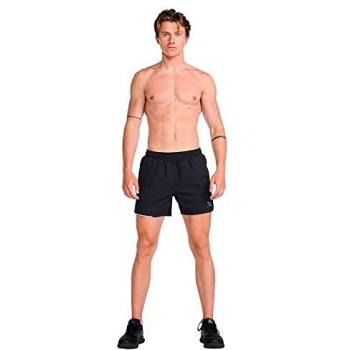 2XU Aero 5 Shorts, XXL, Black/Silver Reflective, Male