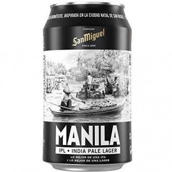 San Miguel Manila Cerveza Dorada Indian Pale Lager - Lata de 33 cl - 5.8% Volumen de Alcohol