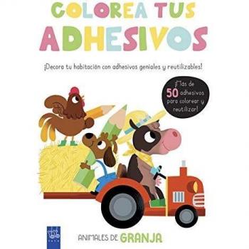 Colorea tus adhesivos. Animales de granja