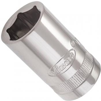 Llave de vaso VIGOR V2561, 1/2'', cabeza corta, 6 caras, tamaño 15mm