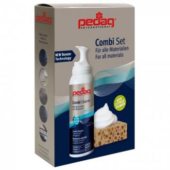 Pedag Combi Set 3-in-1 Universal Cleaning Foam with Sponge for Shoes 125 ml