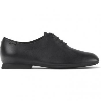 Zapatos de cordones de mujer lisos de piel