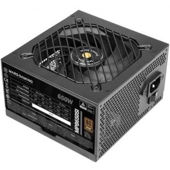 Fuente de Alimentación Mars Gaming MPB650SI ATX 650W, 80Plus Bronze, 90% Eficiencia, Ventilador Silencioso con Núcleo de Cobre, 7 Años Garantía