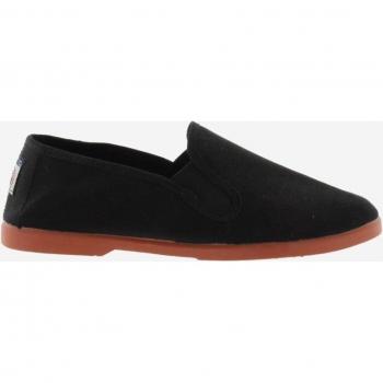 Victoria Unisex Canvas Slip-On Sneakers with Elastic Sides and Caramel Sole