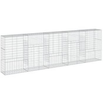 Gabion Basket with Cover 500x50x150 cm Galvanised Iron