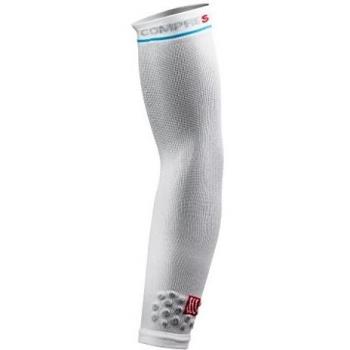 Compressport Arm Force - Calentadores de brazos de running para hombre, color blanco, talla FR : S