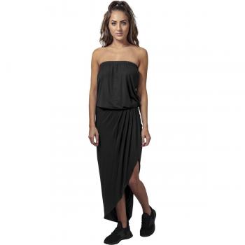 Urban Classics Ladies Viscose Bandeau Dress - Black - Sizes S to 5XL