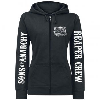 Sons of Anarchy Reaper Crew Mujer Capucha con Cremallera Negro L