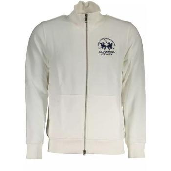 La Martina White Cotton Crewneck Sweatshirt - Size M