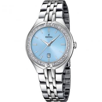 Reloj Festina Mademoiselle F16867/4 de acero inoxidable con correa azul para mujer