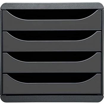 Exacompta 3107207D - Caja organizadora, 4 cajones, color gris glossy