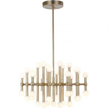 Lámpara colgante moderna Giovanna Bronze con luz de techo colgante LED integrada, temperatura de color 3000K