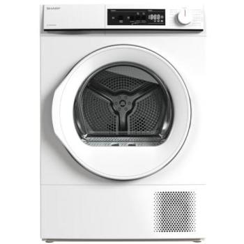 Secadora de Carga Frontal Sharp KD-NHA8S6GWE 8 kg con Bomba de Calor Clase E