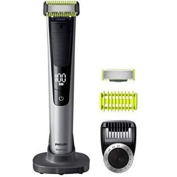 Philips QP6620/30 OneBlade Pro Cara y Cuerpo - Recortador de Barba Recargable con Peine-Guía para el Cuerpo, Peine de Precisión de 14 Longitudes, Base de Carga y Funda de Viaje
