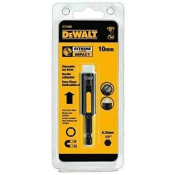 Dewalt DT7440-QZ DT7440-QZ-Llave de Vaso Hexagonal magnética de Impacto de Limpieza fácil 10mm, 0 W, 0 V, Plateado