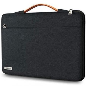 TECOOL Funda Portátil Ordenador 14 Pulgadas para HP/Lenovo/DELL/Acer/ASUS Notebook Chromebook, 15 Pulgadas Surface Laptop 3, 2016-2019 MacBook Pro 15 Bolsa Blanda con Manija Retráctil, Negro