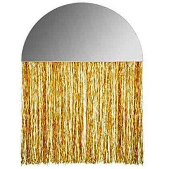 Espejo Mural Infantil Semi-Circular con Flecos Dorados 34 cm