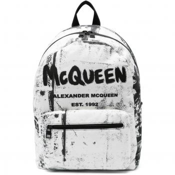 Alexander McQueen Men's Graffiti Metropolitan Backpack in Black | Size UNI | 6464571AAR01070
