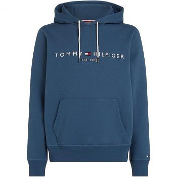 Tommy Hilfiger Men's Logo Embroidery Hoodie - Aegean Sea - 2XL, Hoodies, male, Blue, Size: 2XL, Blue Sweater Cotton/Polyester Blend Regular Fit